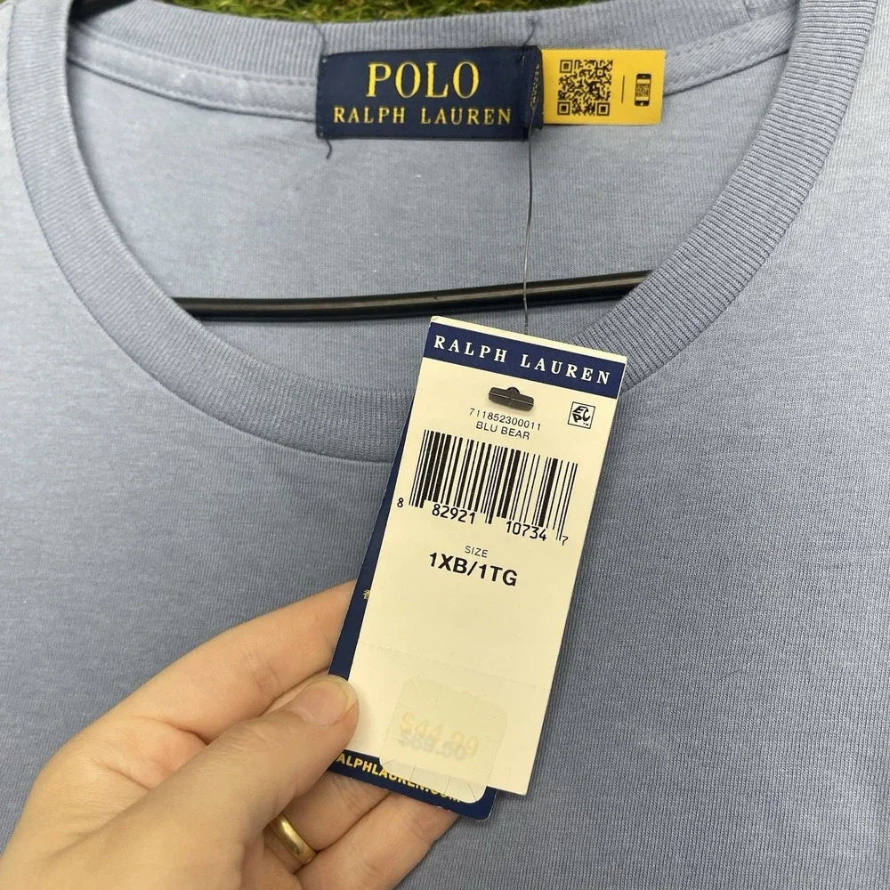 Polo Ralph Lauren Polo Bear Shirt Mens 1XB Big XL Blue Beach Ball Surfing NWT
